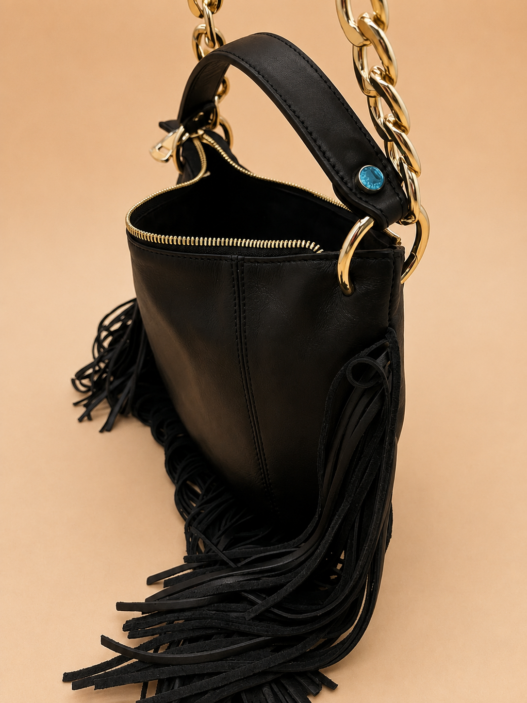 Kate Small – Borsa in pelle con frange